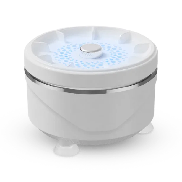 One white PuriEasy washer at a three quarter angle